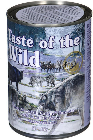 Taste Of The Wild Sierra Mountain Canine Formula Wet Food Dogs in Cans with Lamb Grain-Free & Gluten-Free 390gr