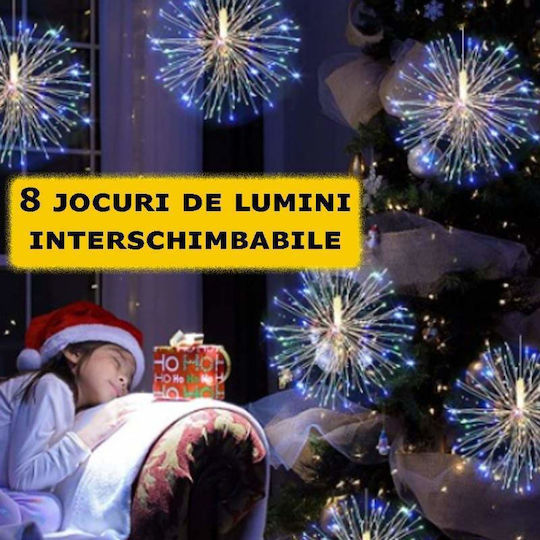 Instalație Luminoasă LED 4 m Multicoloră Tip Focuri de Artificii