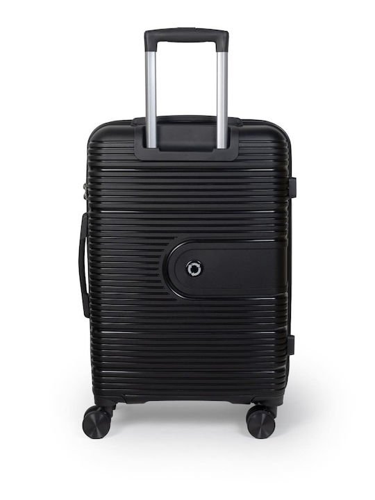 Newcom Hard Black Suitcases with 4 Wheels Set 3pcs