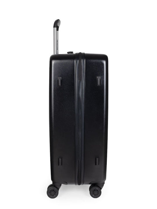 Newcom Large Travel Suitcase Hard Black with 4 Wheels Height 79cm N1490/70