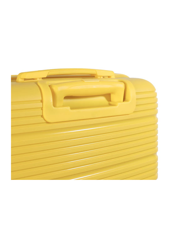 Newcom Cabin Travel Suitcase Hard Yellow with 4 Wheels Height 55cm N1594/50