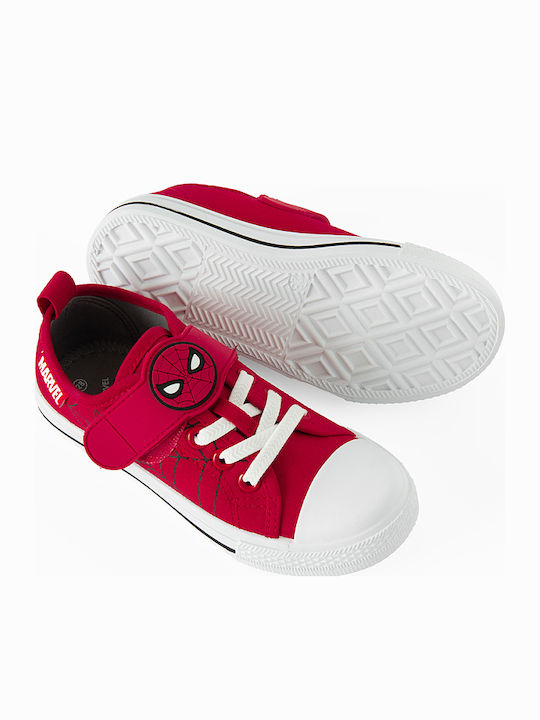 Spiderman Kids Sneakers with Scratch Red