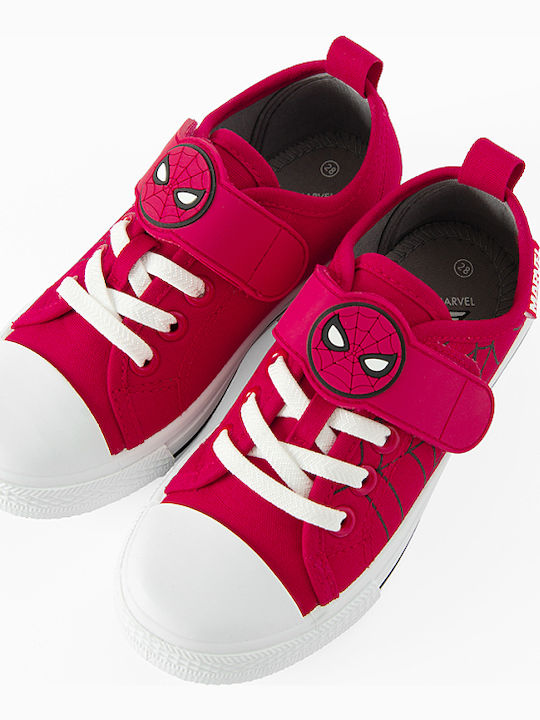 Spiderman Kids Sneakers with Scratch Red