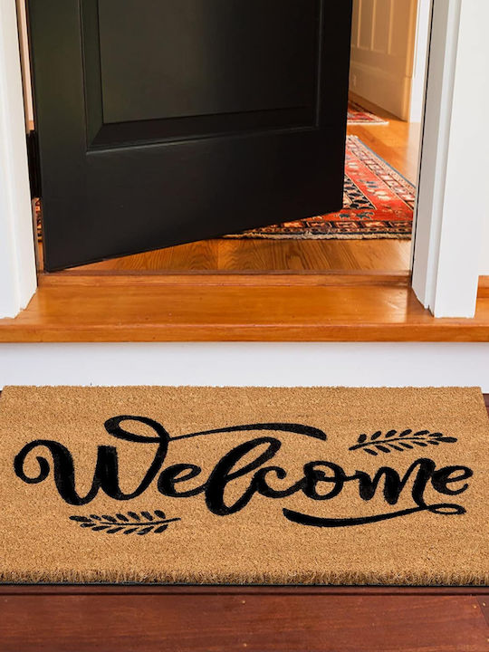 Home Use Entrance Mat Anti-slip Brown 60x40cm Thickness 8mm