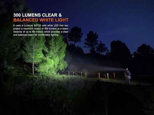 Fenix Φακός Κεφαλής LED IP68 με Μέγιστη Φωτεινότητα 300lm Hm23
