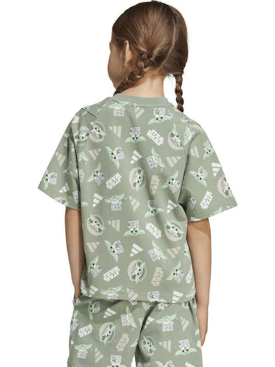 Kinder-T-Shirt Grün Star Wars