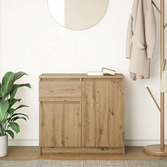Sideboard Wooden with Drawers Brown 71x35x65cm