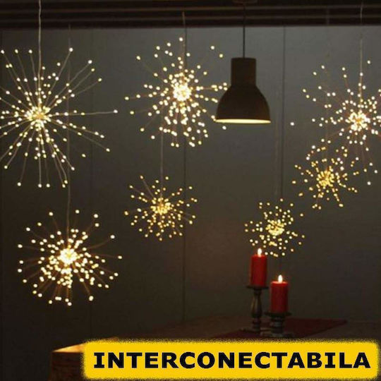 300 Lămpițe LED 4m. Alb cald tip Focuri de artificii 1buc