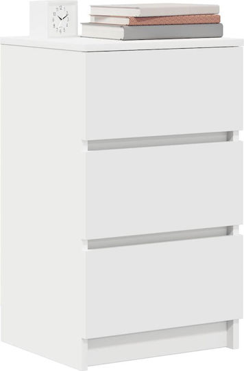 Vidaxl Nachttische 3 Schubladen 2 Stk Weiß 39x35x65cm Weiß
