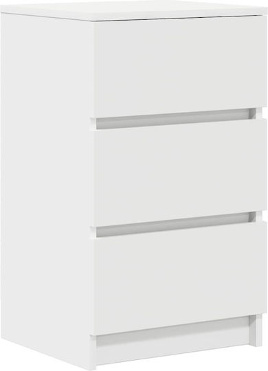 Vidaxl Nachttische 3 Schubladen 2 Stk Weiß 39x35x65cm Weiß