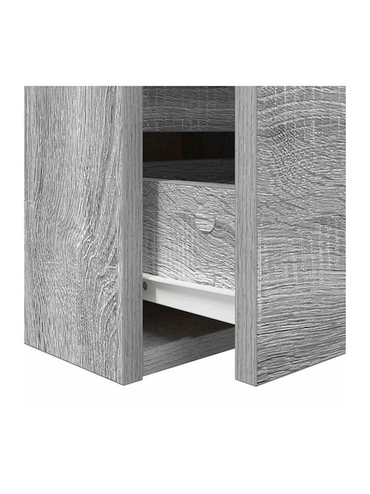 Vidaxl Κομοδίνα Επιτοίχια Γκρι Sonoma 38x34x40cm 1 Τεμ Γκρι
