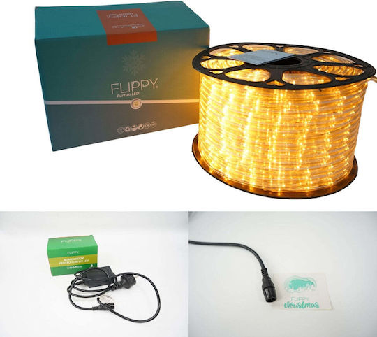 Țeavă luminată 1008 Becuri 220V Alb cald cu Programe 42m IP65
