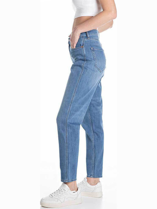 Keida High Waist Women's Jean Trousers in Balloon Line Light Blue