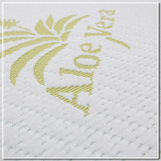 Double Mattress Topper "Aloe Vera" 140x190x4 2etopaloe4-140190