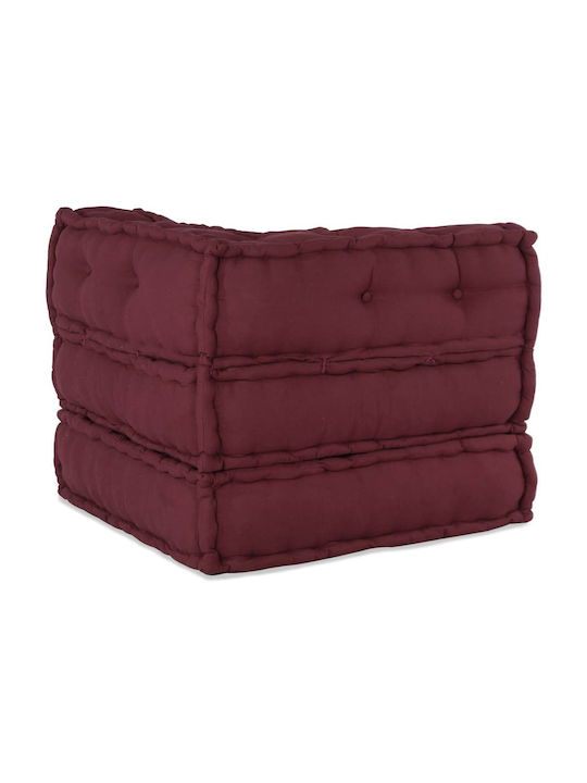 Vidaxl Modular Pouffe Maroon 70x70x54 Ύφασμα Κόκκινο