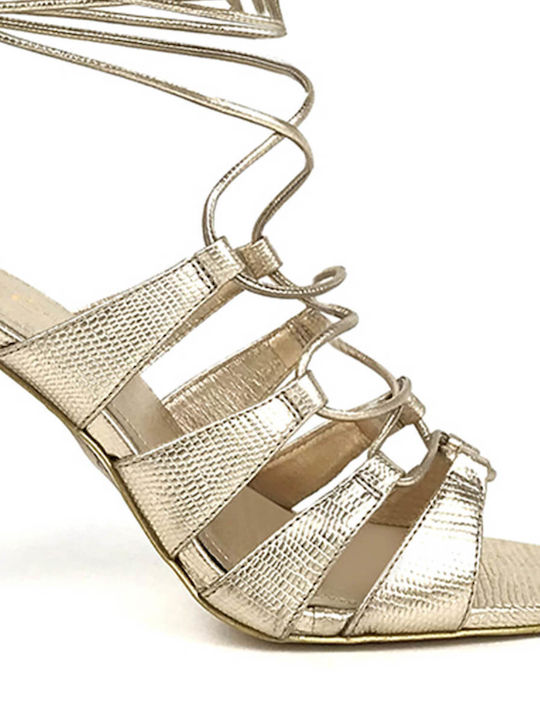 Gold&Rouge Leather Sandals Gold