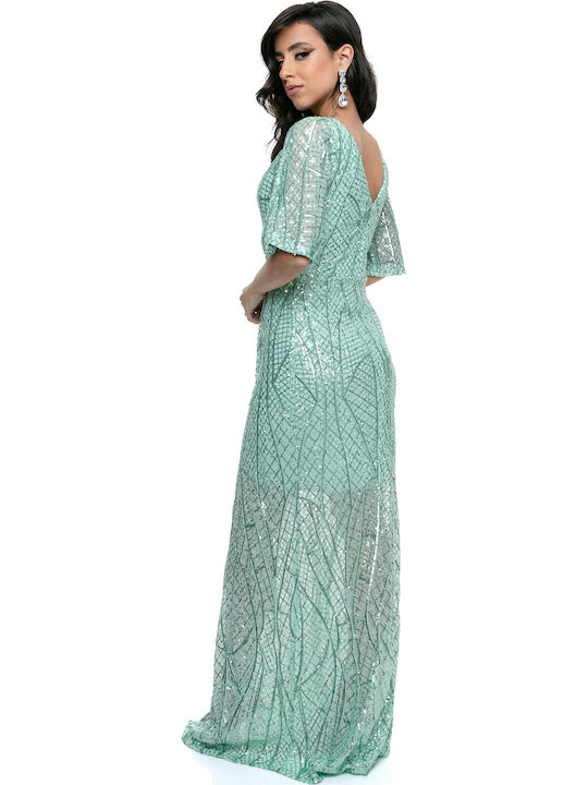 Maxi Dress for Wedding Christening Turquoise