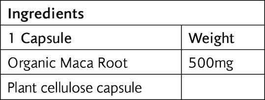 Viridian Maca 500mg 60 κάψουλες