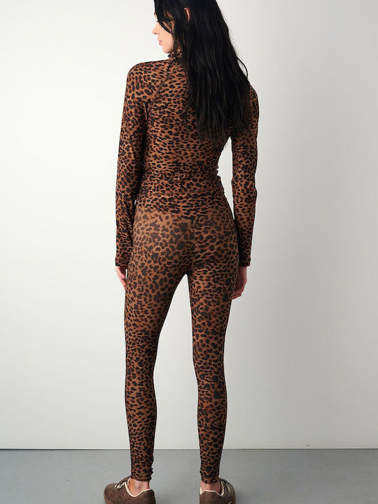 Women's Training Legging High Waisted Brown