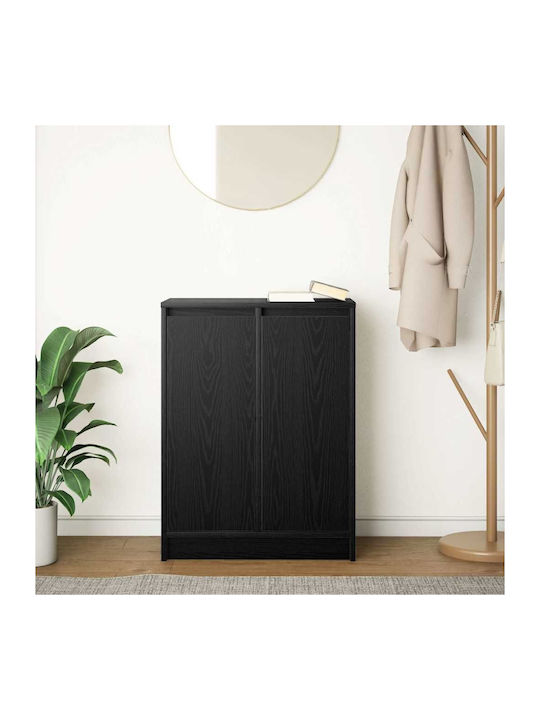 Office Storage Chipboard Cabinet Black Oak L57xW34xH76cm
