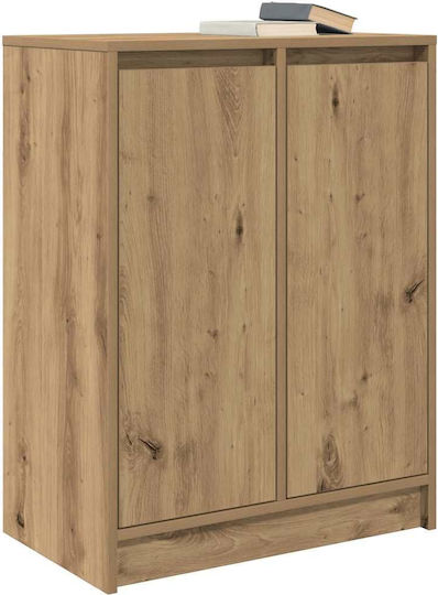 Дървен Кафяв Офисен Шкаф 57x34x76см