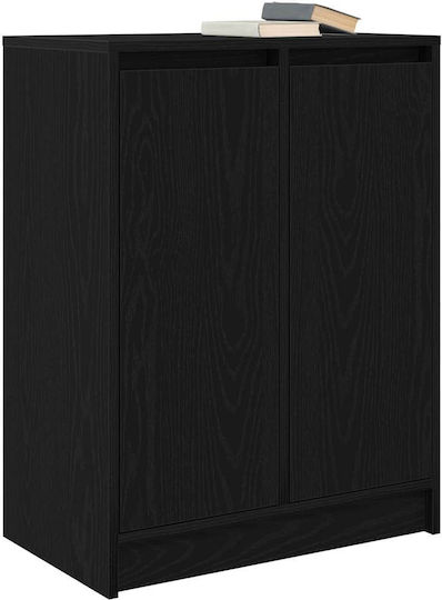 Дървен Офисен Шкаф Черен Дъб 57x34x76см