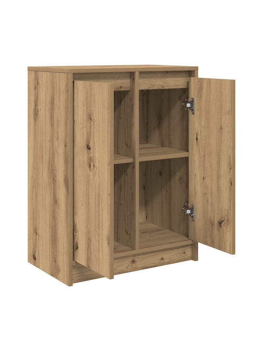 Office Storage Chipboard Cabinet Coffee L57xW34xH76cm