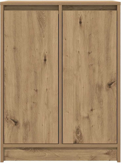 Дървен Кафяв Офисен Шкаф 57x34x76см
