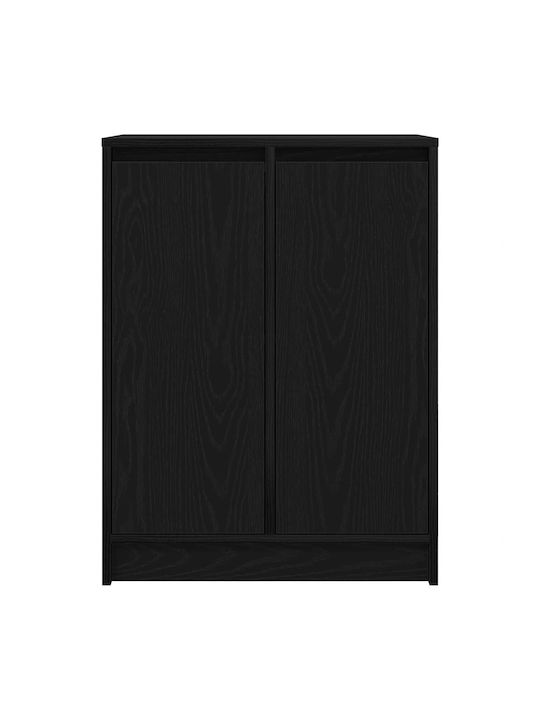 Office Storage Chipboard Cabinet Black Oak L57xW34xH76cm