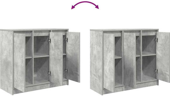 Cabinet De Birou Din Lemn Gri 85x34x76cm