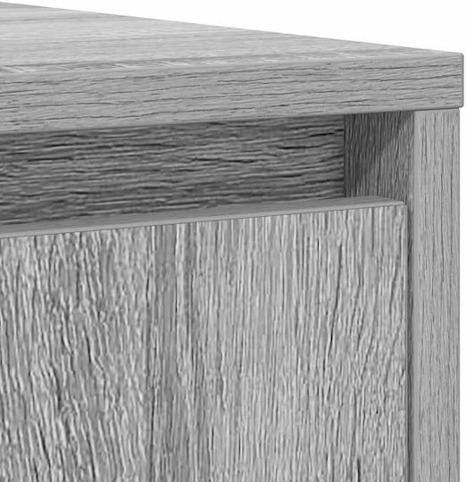 Büroaufbewahrungsschublade Holzgrau Sonoma 85x34x76cm