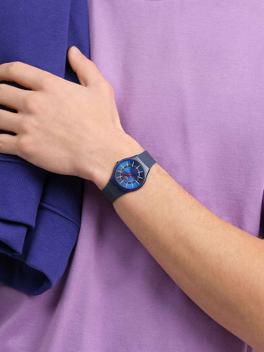 Swatch Swatch Women's Watch with Blue Rubber Strap