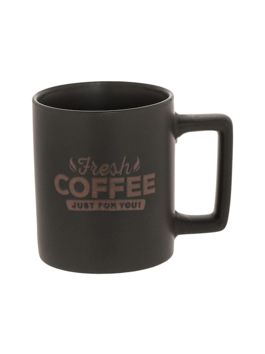 Set of Cups Coffee Ceramic Black 2pcs