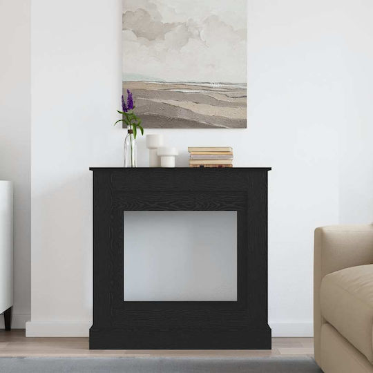 vidaXL Μεταλλικό Προστατευτικό Τζακιού 90x30x90cm Μαύρο