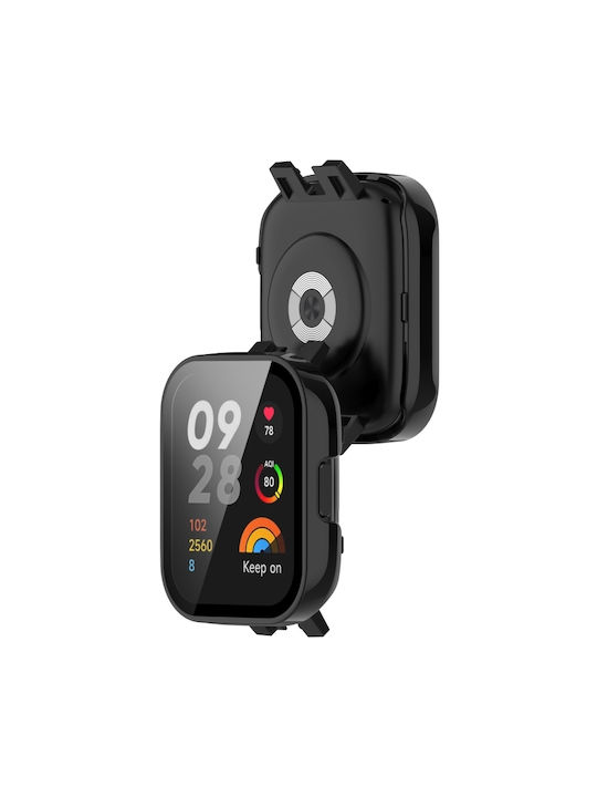 + Tempered Film Integrated Watch Protective Case Πλαστική Θήκη με Τζαμάκι σε Μαύρο χρώμα για Redmi Watch 3