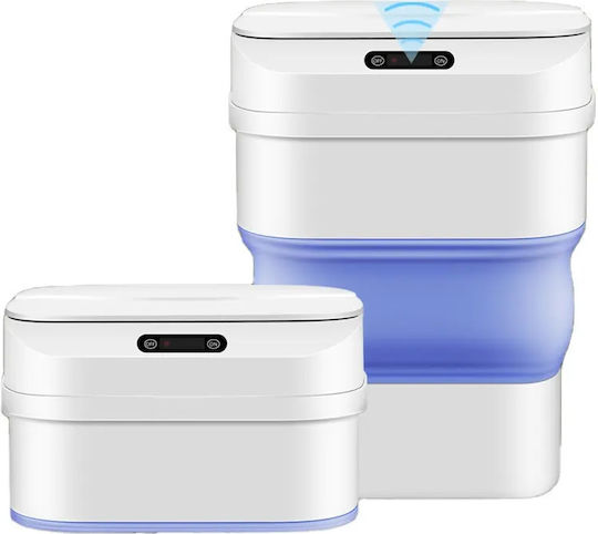 Coș De Gunoi Din Plastic Cu Senzor Alb 17.5lt