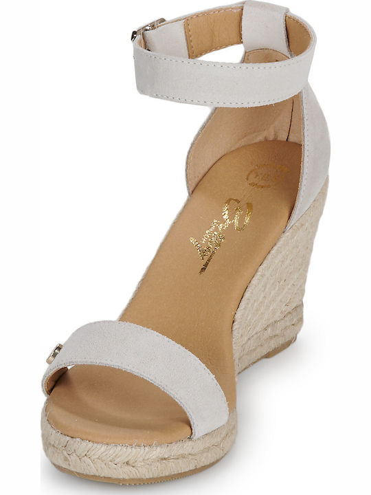Indali Platforme Dama Tip Espadrile Albe