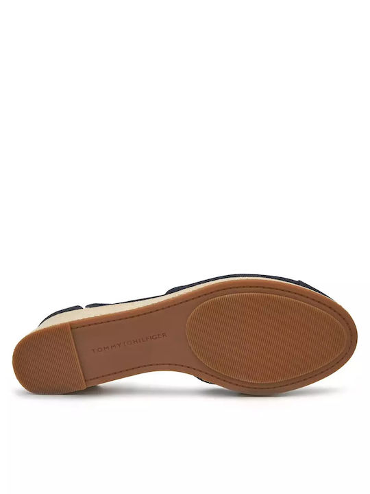 Platforme Dama De Vară Tip Espadrile Albastre
