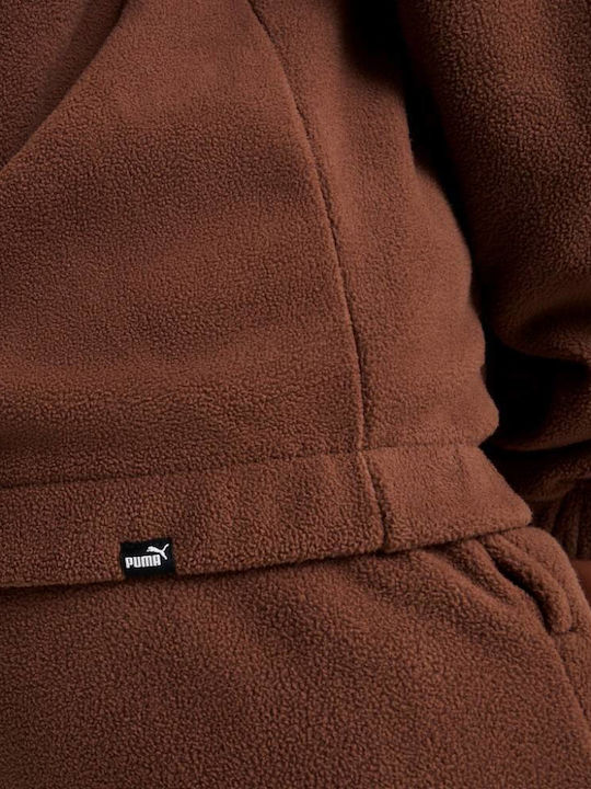Elevated Winterized Hanorac pentru femei Cu glugă Brown