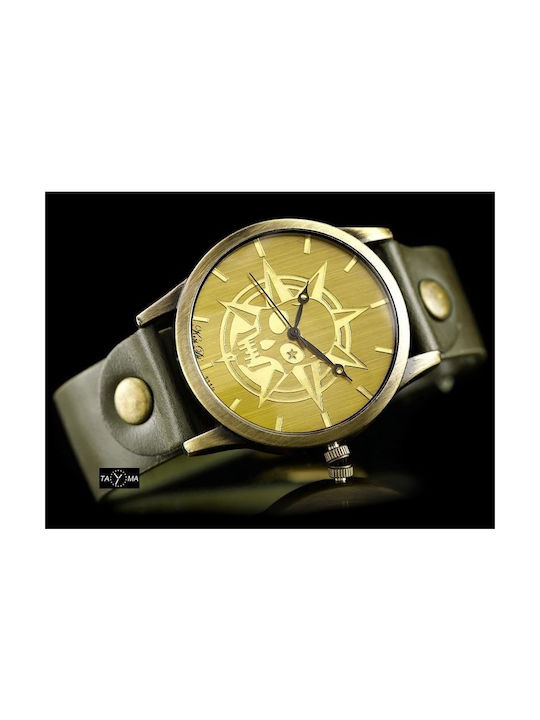 Damen Uhr mit Grün Lederarmband