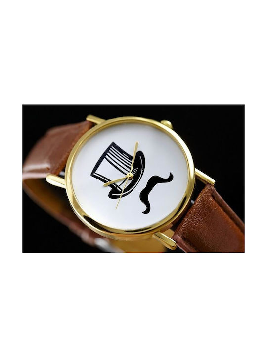 Women's Watch with Brown Leather Strap