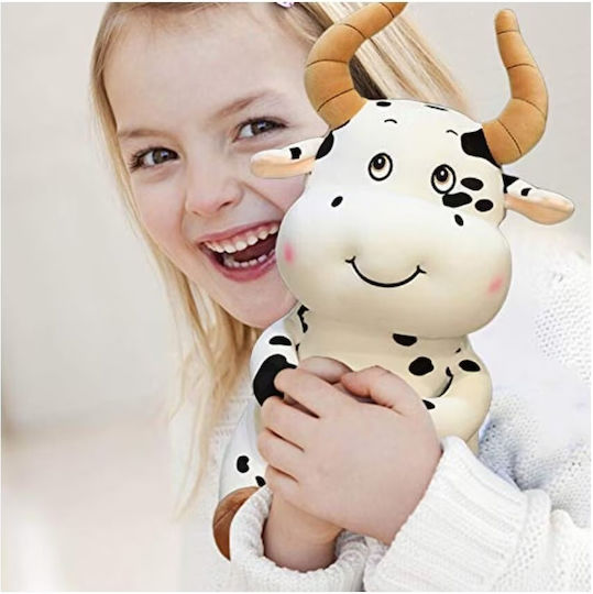 Plush Toy Cow Soft Size 28cm Color Black White Abyz