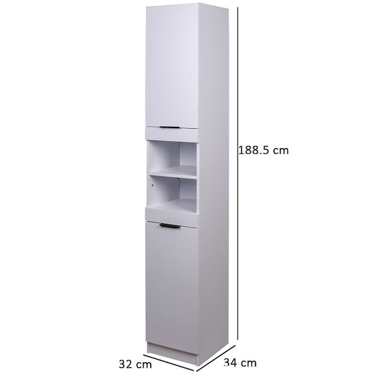 Shally Dogan Bathroom Cabinet L32xW34xH188cm White