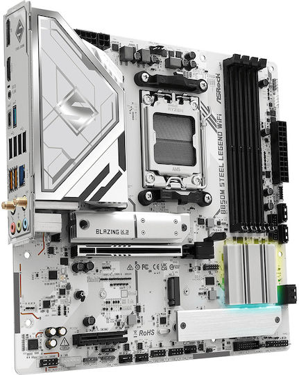 ASRock B850M Steel Legend WiFi Motherboard Micro ATX with AMD AM5 Socket