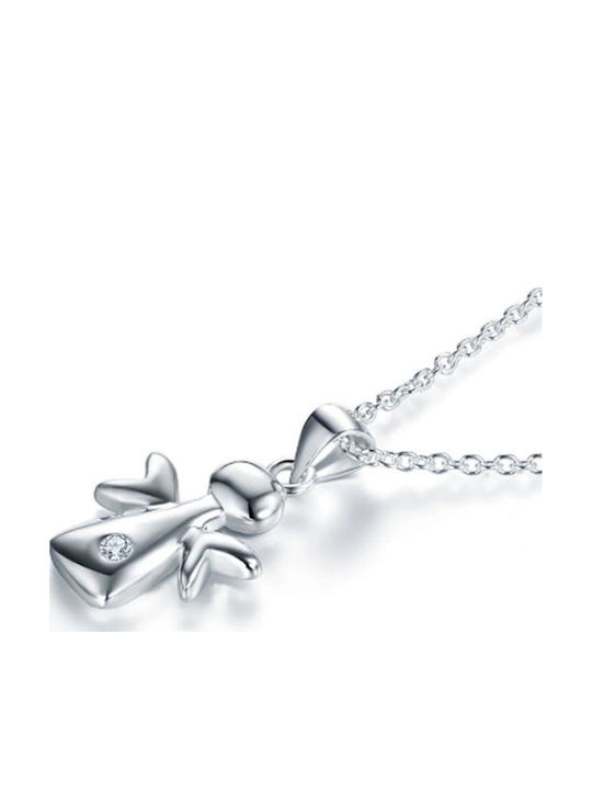 Kinderkette Engel Massiv Silber 925 Swarovski Kristall Afriel Kette Größe 37cm Anhänger Engel 0,8 X 0,8 cm 18k Weißgold Beschichtet Silber Kinderkette Engel Massiv Silber 925 Swarovski Kristall Afriel Kette Größe 37cm Anhänger Engel 0,8 X 0,8 cm 18k Weißgold Beschichtet Silber