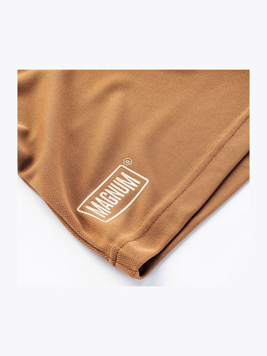 Magnum Ανδρικό Διαφημιστικό T-shirt Κοντομάνικο σε Καφέ Χρώμα