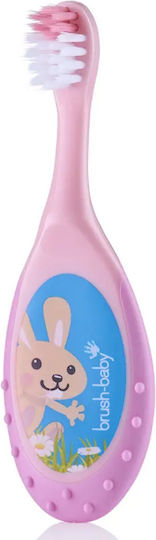 Brush Baby Σετ Βρεφικές Οδοντόβουρτσες για 0m+ 2τμχ Ροζ/Τιρκουάζ
