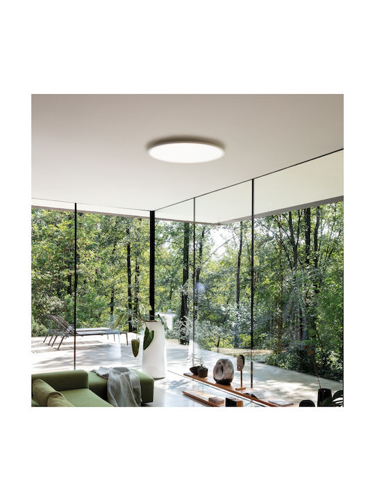 Ideal Lux Πλαφονιέρα Οροφής Λευκή με Ενσωματωμένο LED