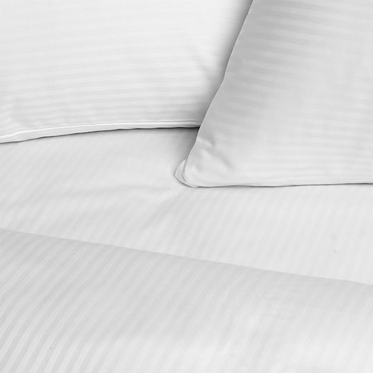 Lino Home Hotel Sheet White Single 170x270cm Cotton 1pcs