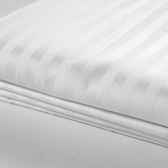 Lino Home Hotel Sheet White Single 170x270cm 100% Cotton 1pcs